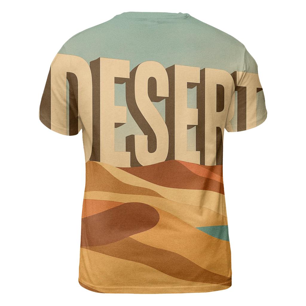 Desert Mirage Typography Collage custom all-over print shirts