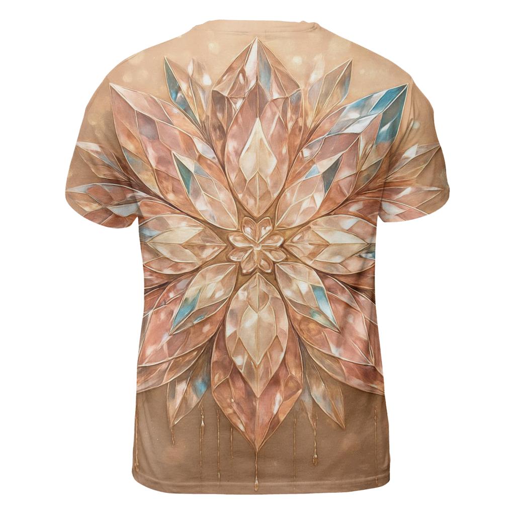 Rose Gold Prism Bloom statement graphic shirts