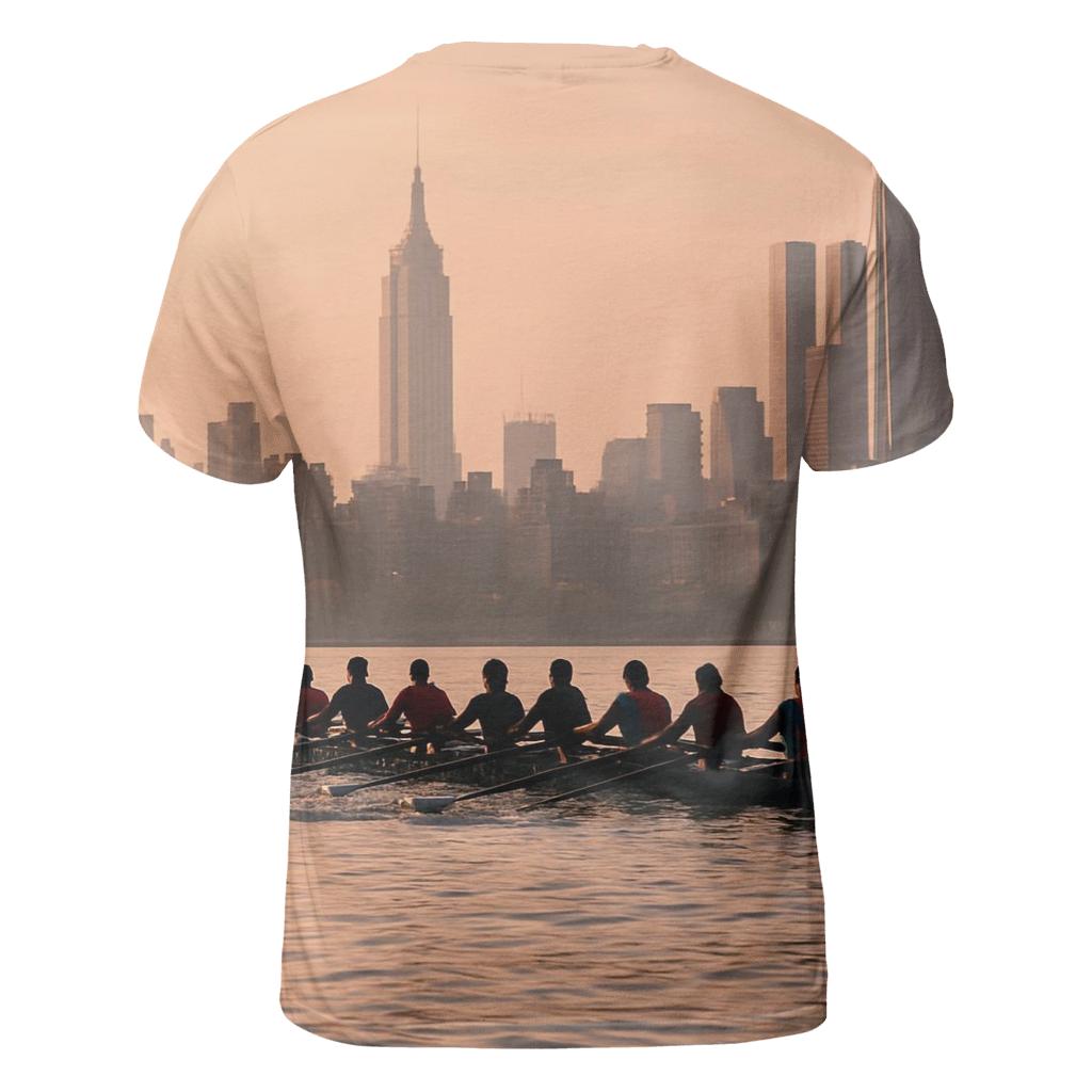 Dawn Crew On The Hudson With Midtown Silhouettes unique graphic print tees