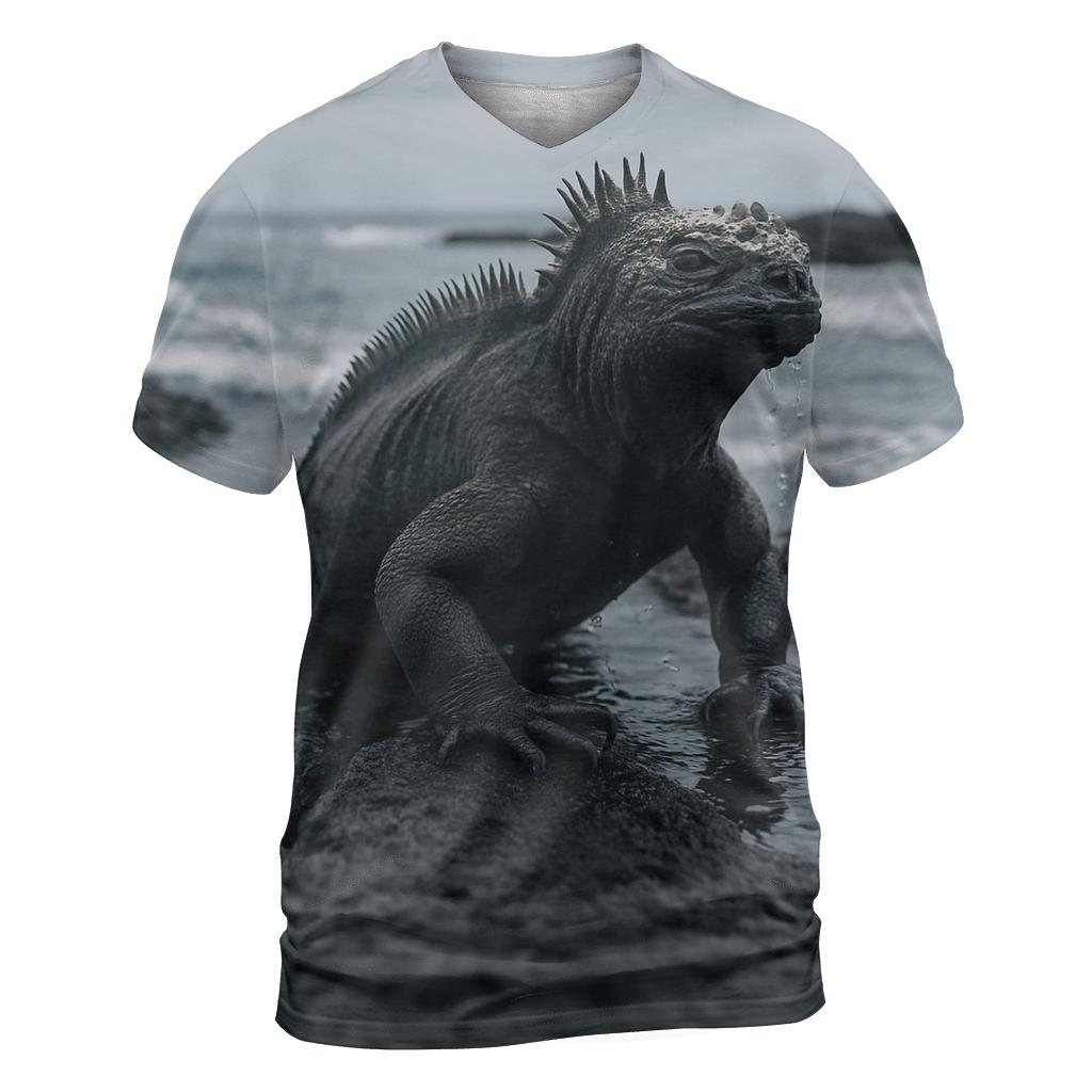 Basalt Surge Marine Iguana designer pattern shirts