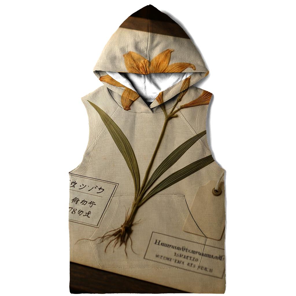 Ainu Lily Pattern Herbarium Sheet In A Hokkaido Museum Archive printed hoodies