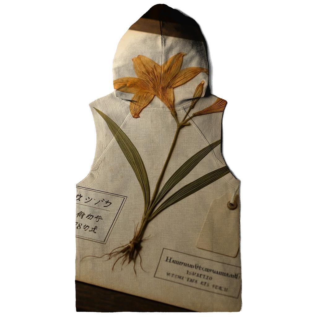 Ainu Lily Pattern Herbarium Sheet In A Hokkaido Museum Archive printed hoodies