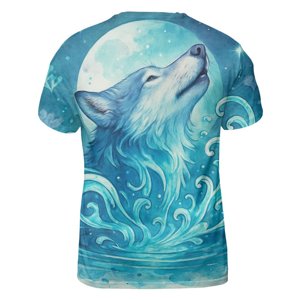Prismatic Tidewolf In The Moonpool Rift statement graphic shirts