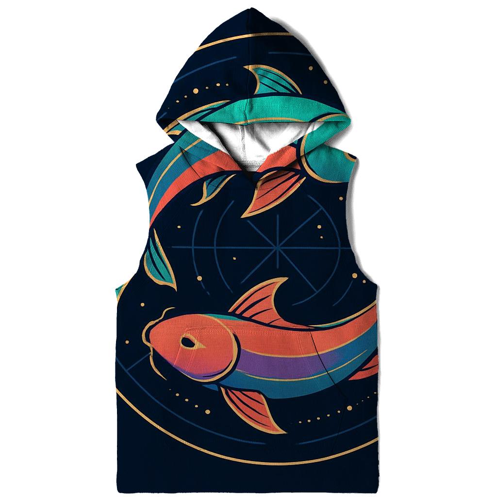 Prismatic Koi Orbit Emblem designer hoodies