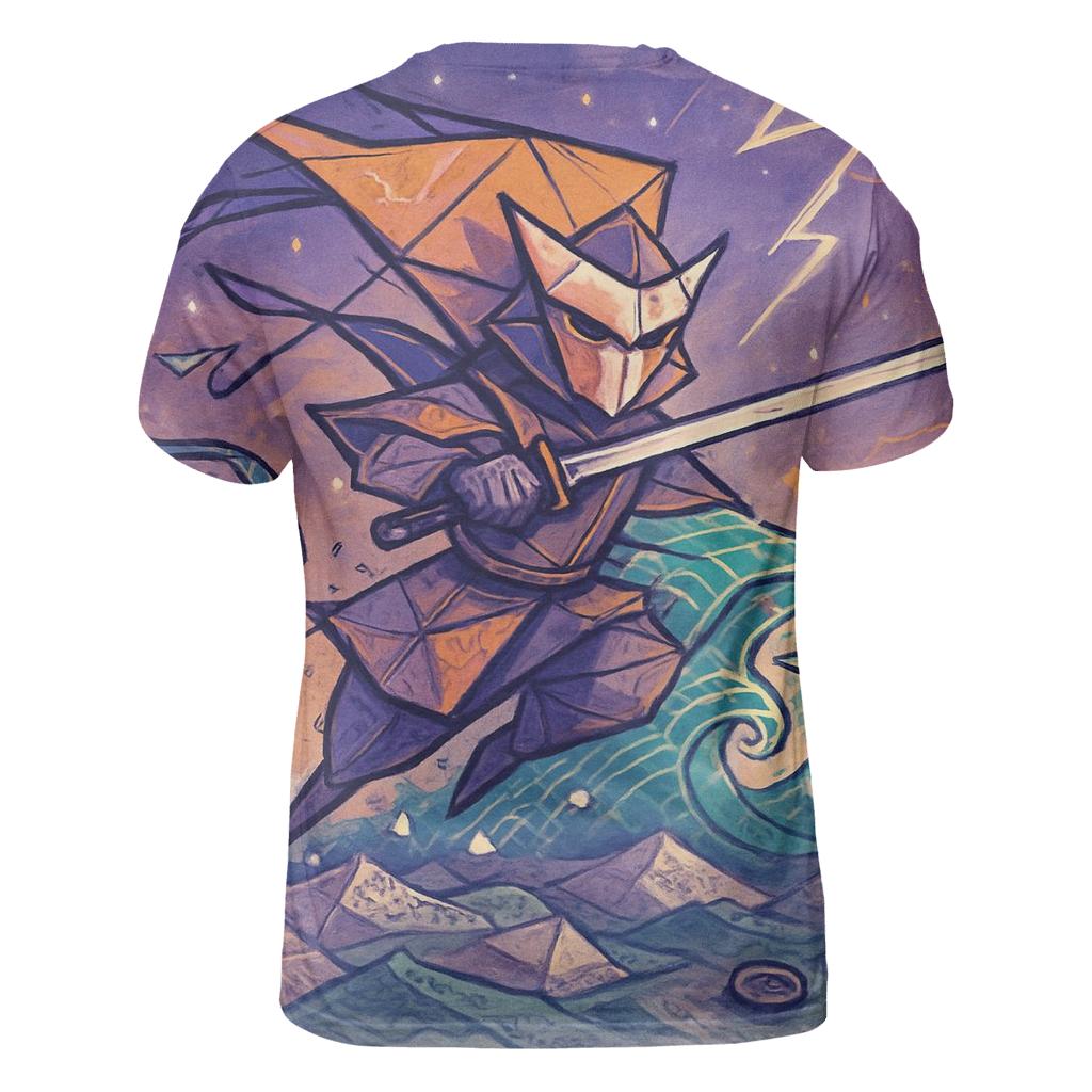 Midnight Kite Samurai Above The Paper Ocean vibrant all-over design tees