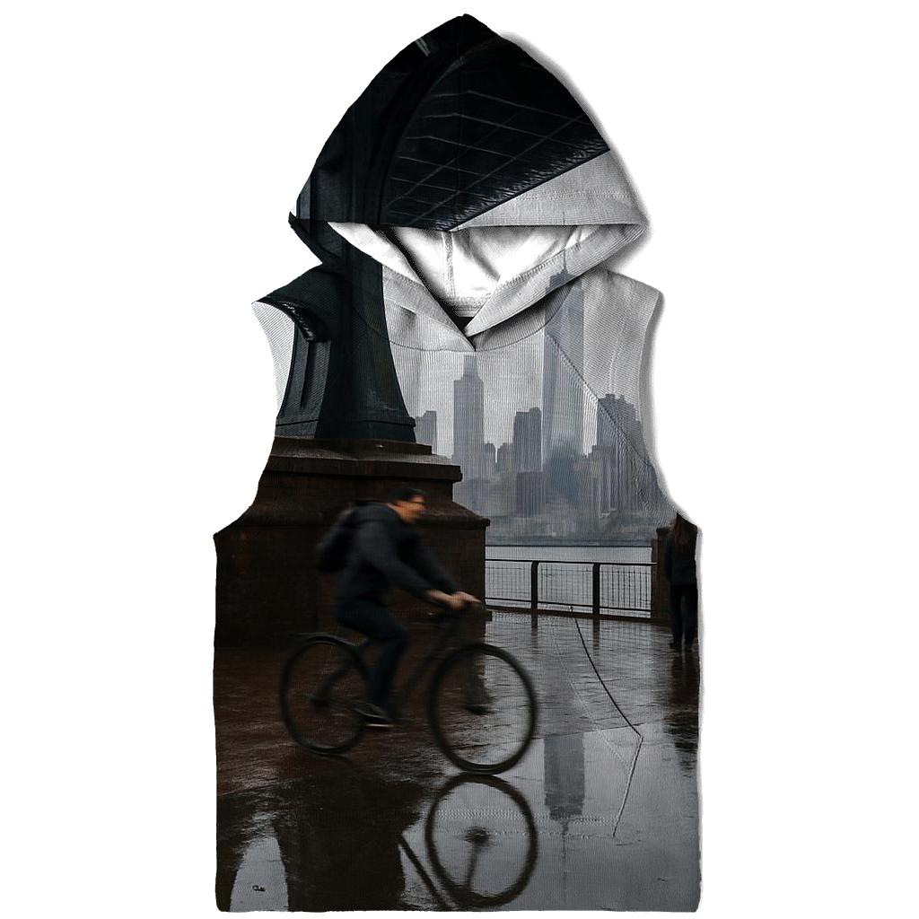 Rain Gloss Reflections From The Manhattan Bridge Archway custom hoodies