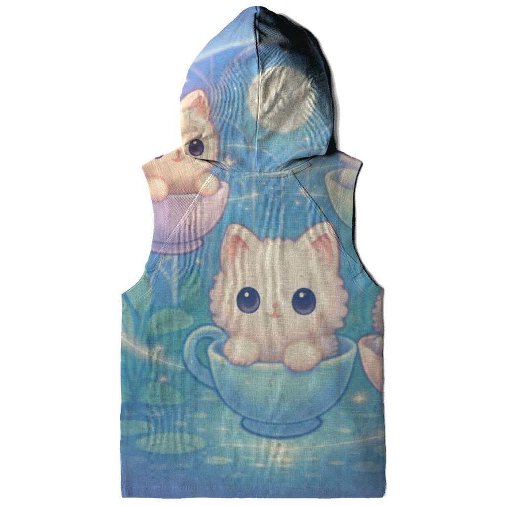 Moonlit Teacup Kitten Carousel pullover hoodies