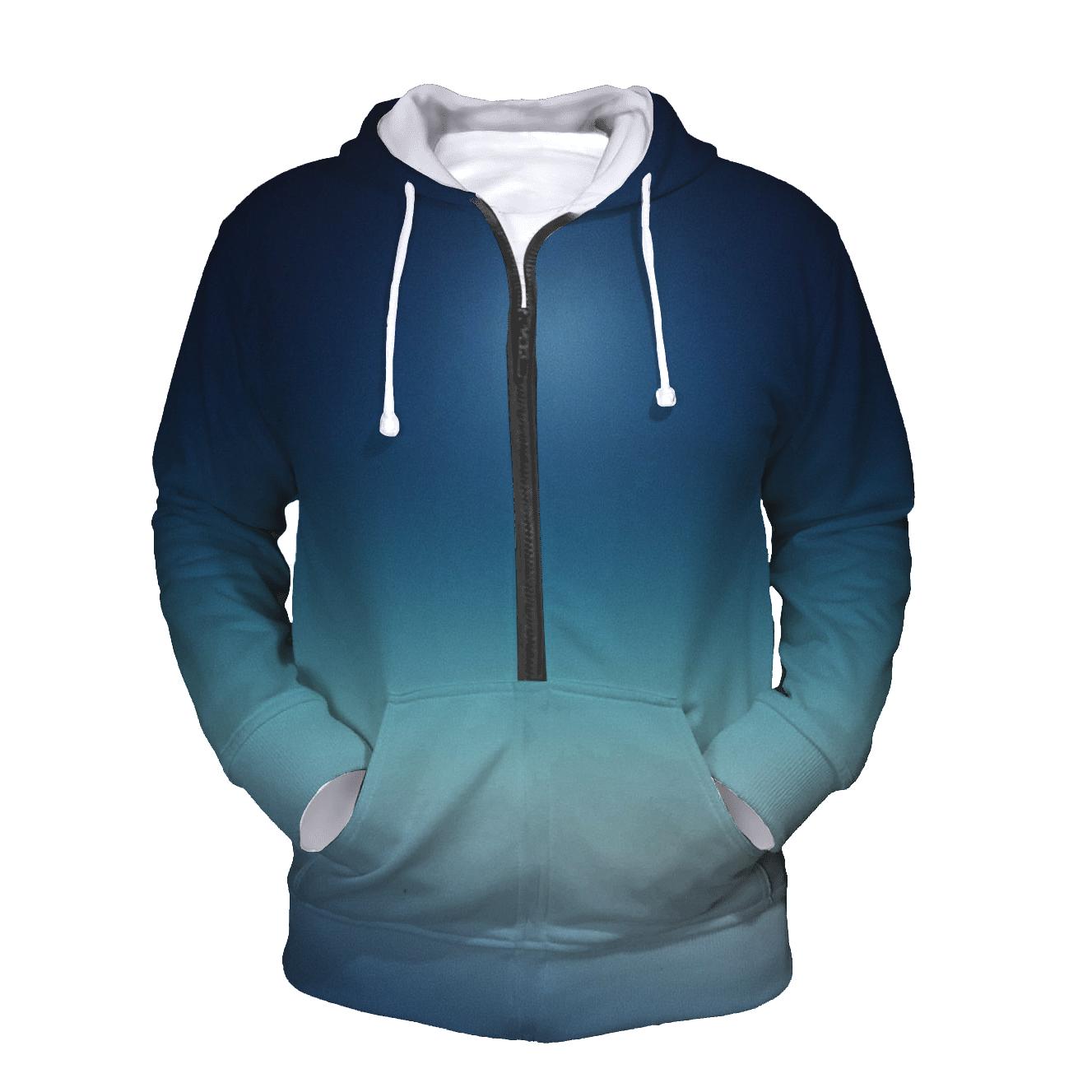 Moonlit Glacier Haze printed hoodies