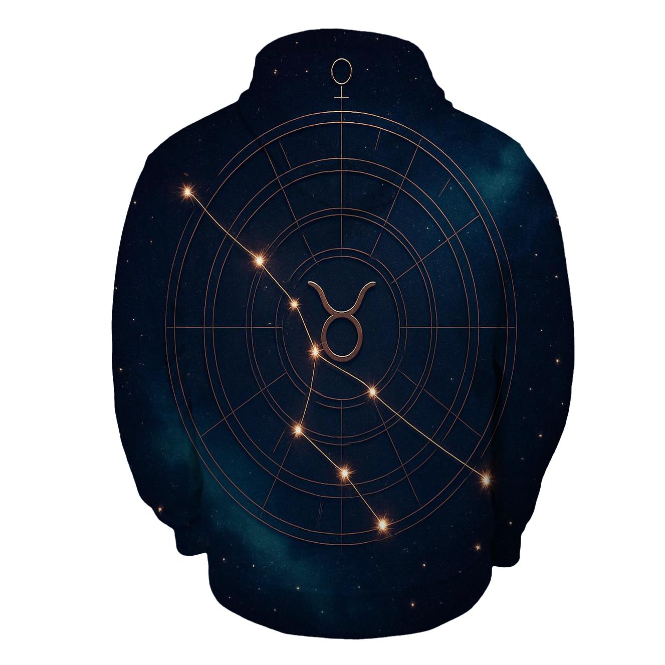Venus Ruled Taurus Constellation Rose Chart pullover hoodies