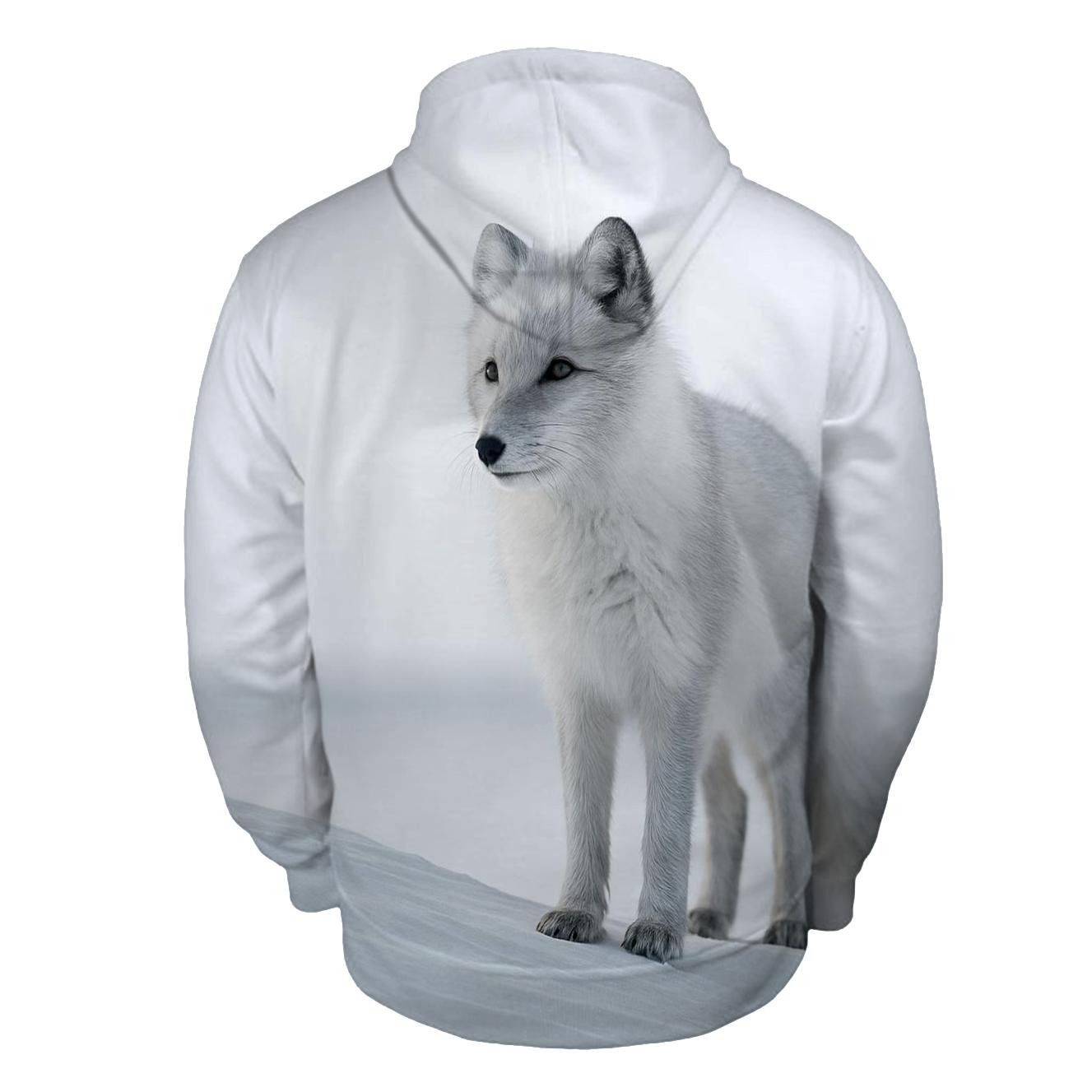 Frostline Sentinel Arctic Fox designer hoodies