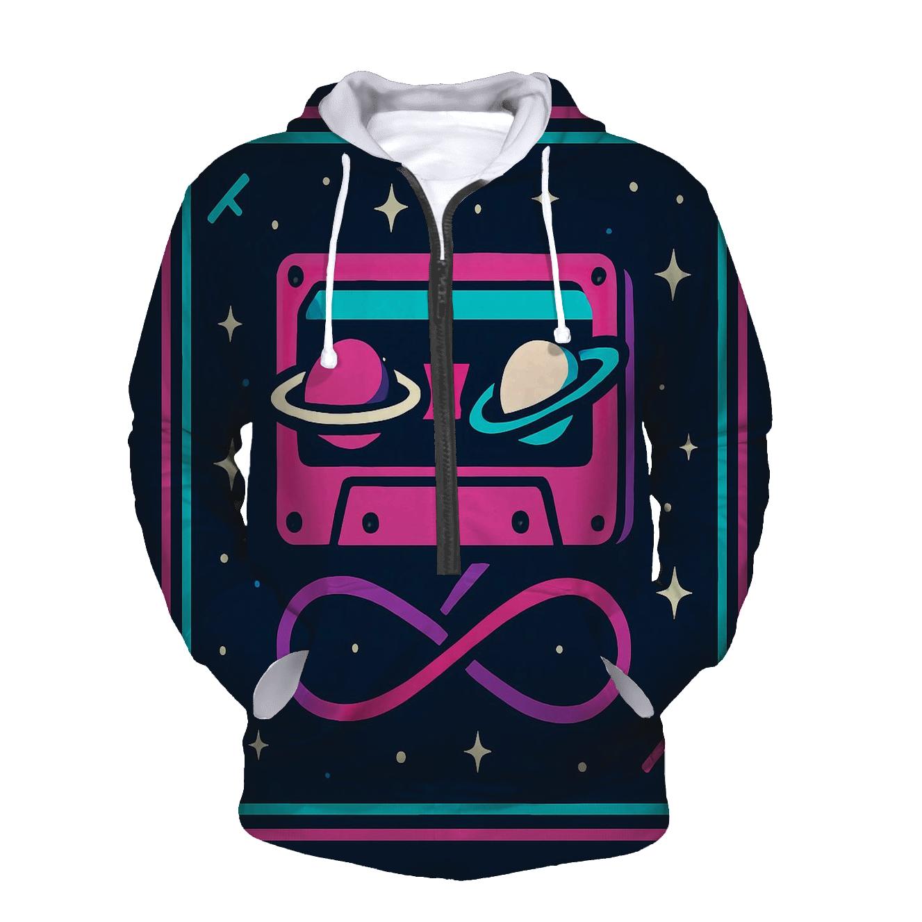 Neon Planetary Cassette Loop hoodie designs