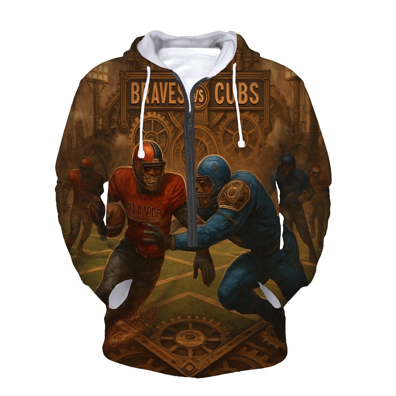 Clockwork Diamond Gridiron Duel Braves Versus Cubs lightweight hoodies