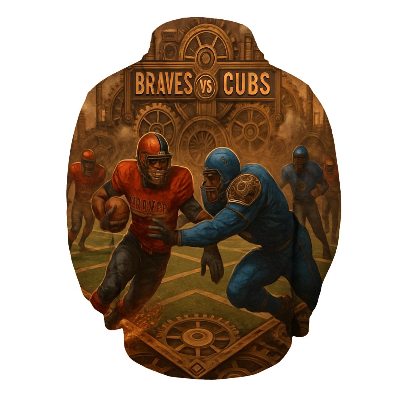 Clockwork Diamond Gridiron Duel Braves Versus Cubs lightweight hoodies
