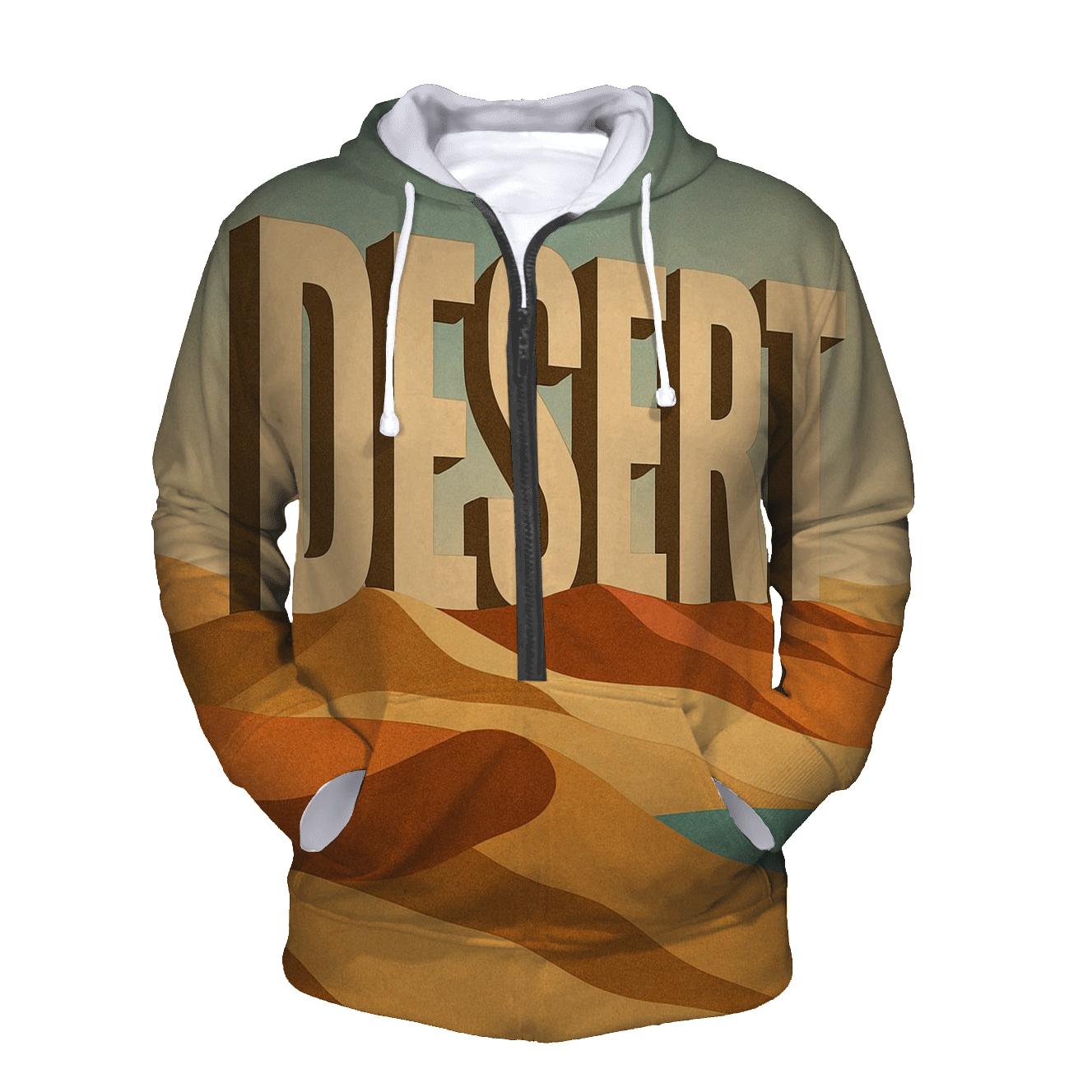 Desert Mirage Typography Collage custom hoodies