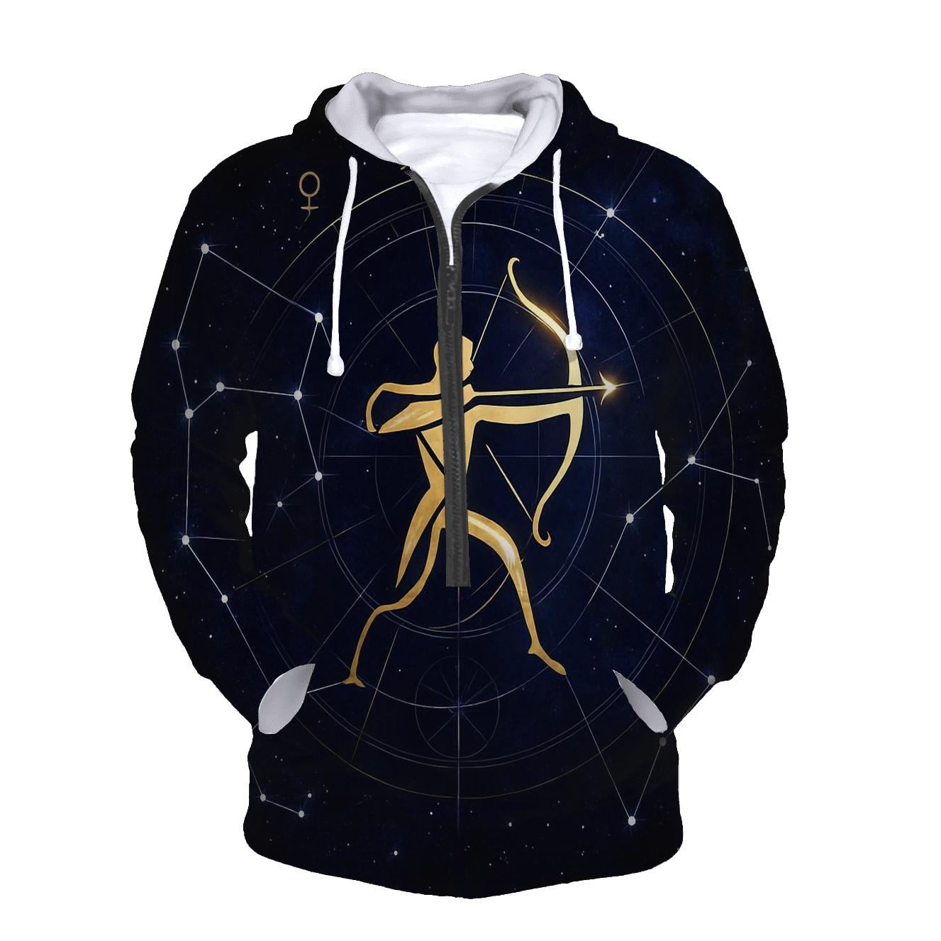 Sagittarius Galactic Archer Retrograde Compass heavyweight hoodies
