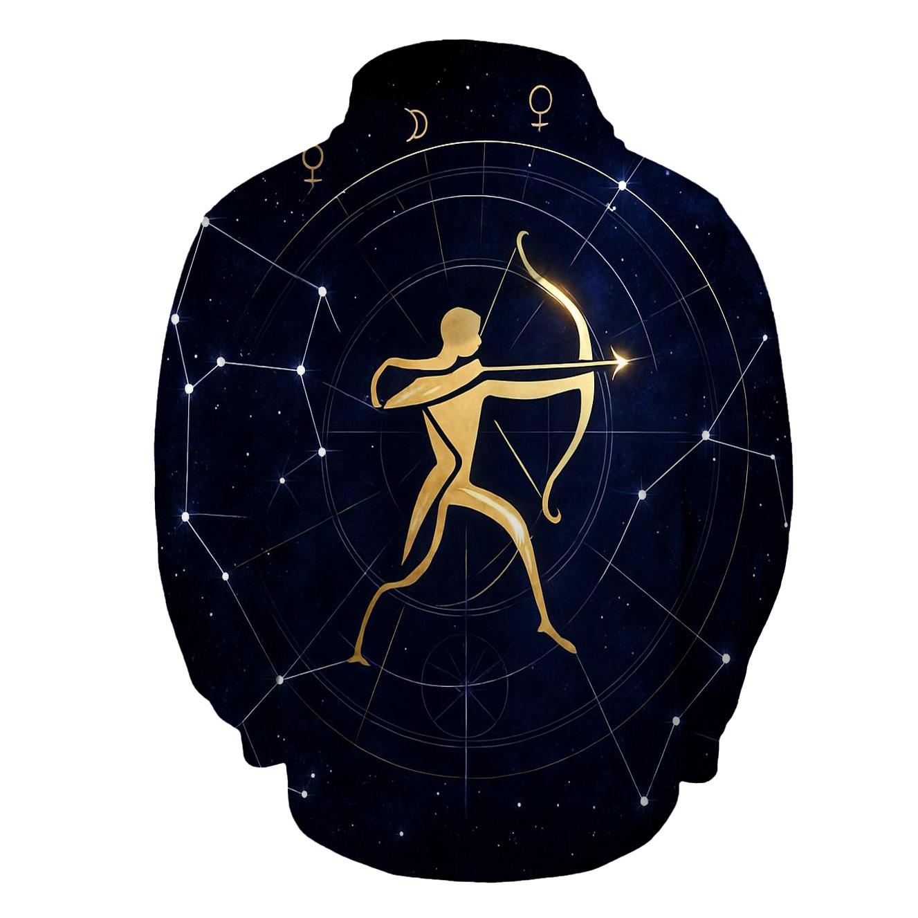 Sagittarius Galactic Archer Retrograde Compass heavyweight hoodies
