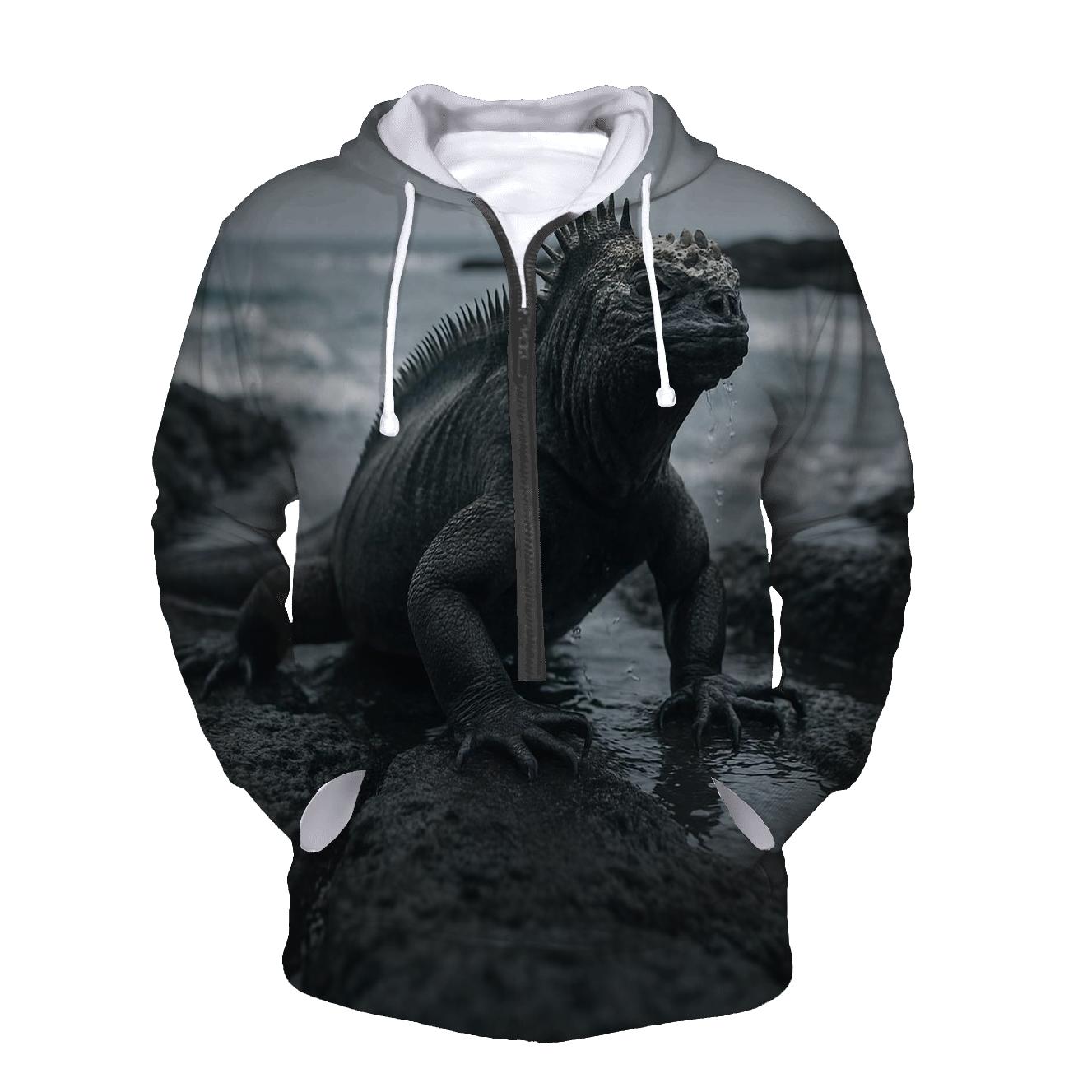 Basalt Surge Marine Iguana heavyweight hoodies