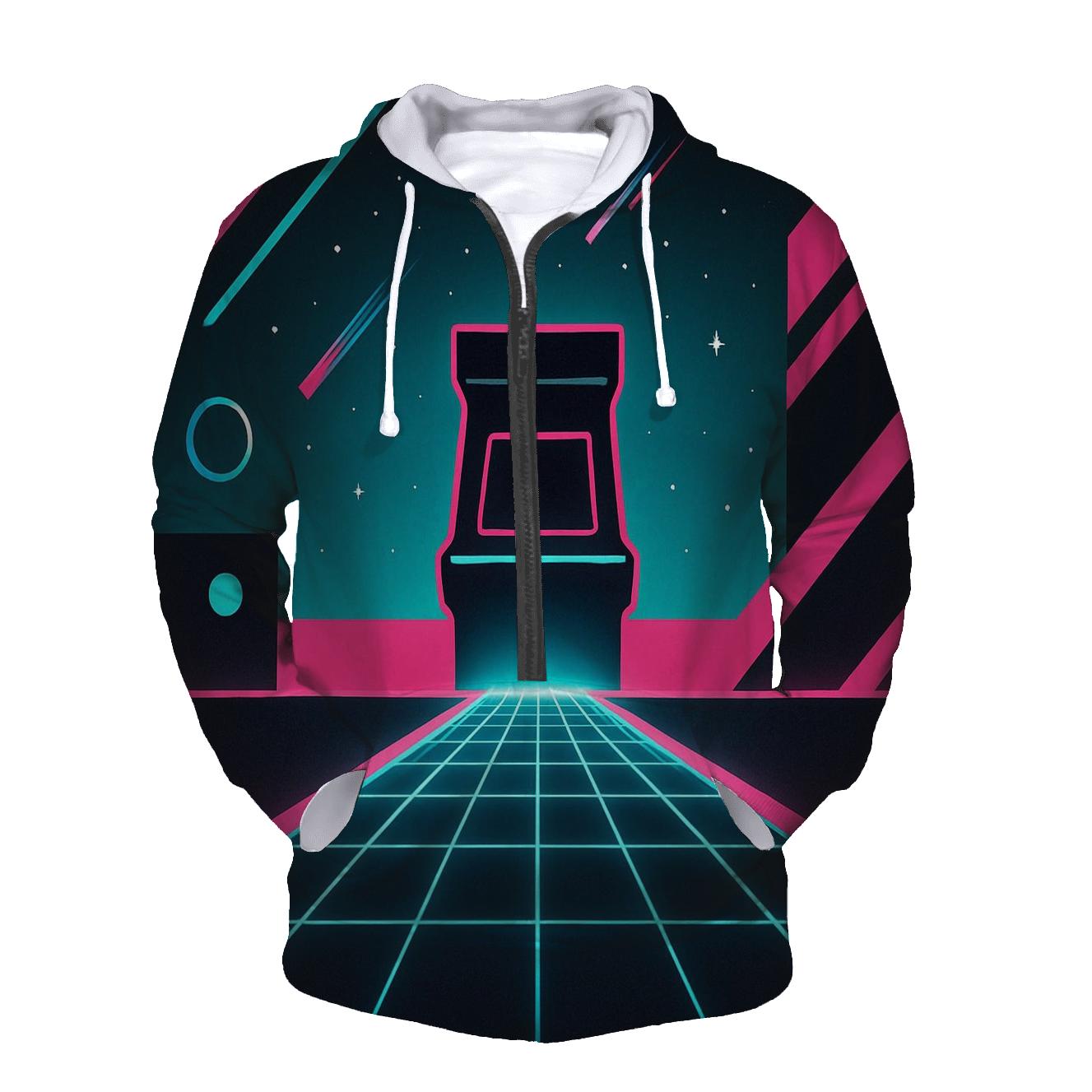 Arcade Starfield Vector Raceway embroidered hoodies
