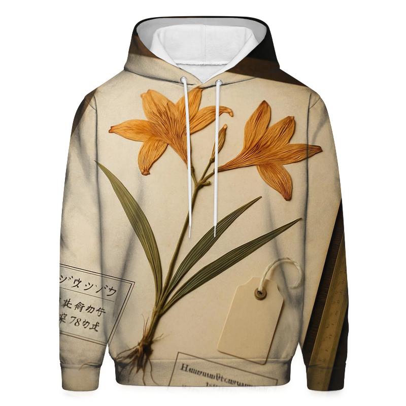 Ainu Lily Pattern Herbarium Sheet In A Hokkaido Museum Archive premium hoodies