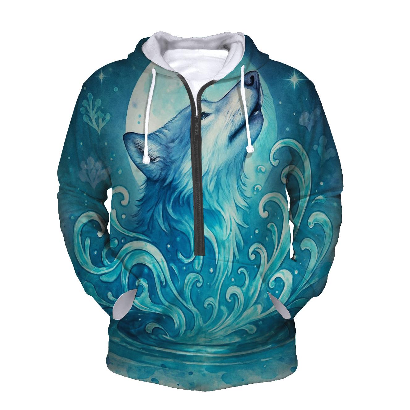 Prismatic Tidewolf In The Moonpool Rift pullover hoodies
