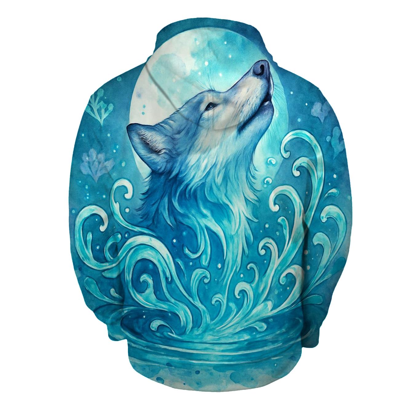 Prismatic Tidewolf In The Moonpool Rift pullover hoodies