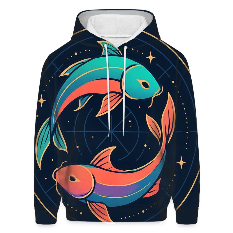 Prismatic Koi Orbit Emblem premium hoodies