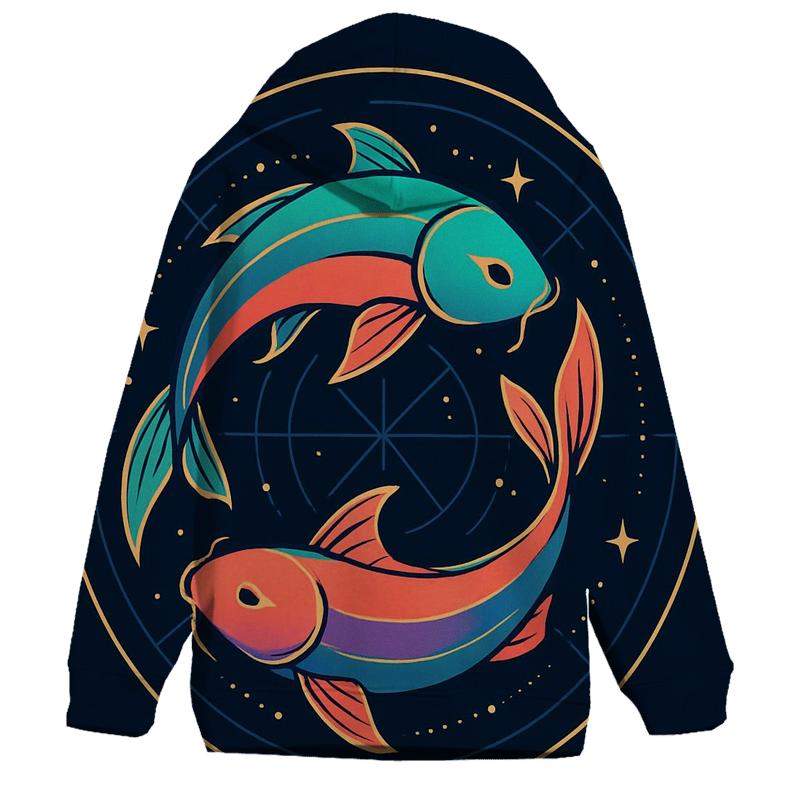 Prismatic Koi Orbit Emblem premium hoodies