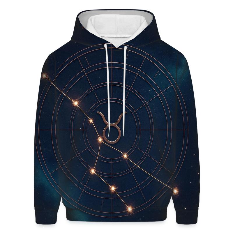 Venus Ruled Taurus Constellation Rose Chart lightweight hoodies