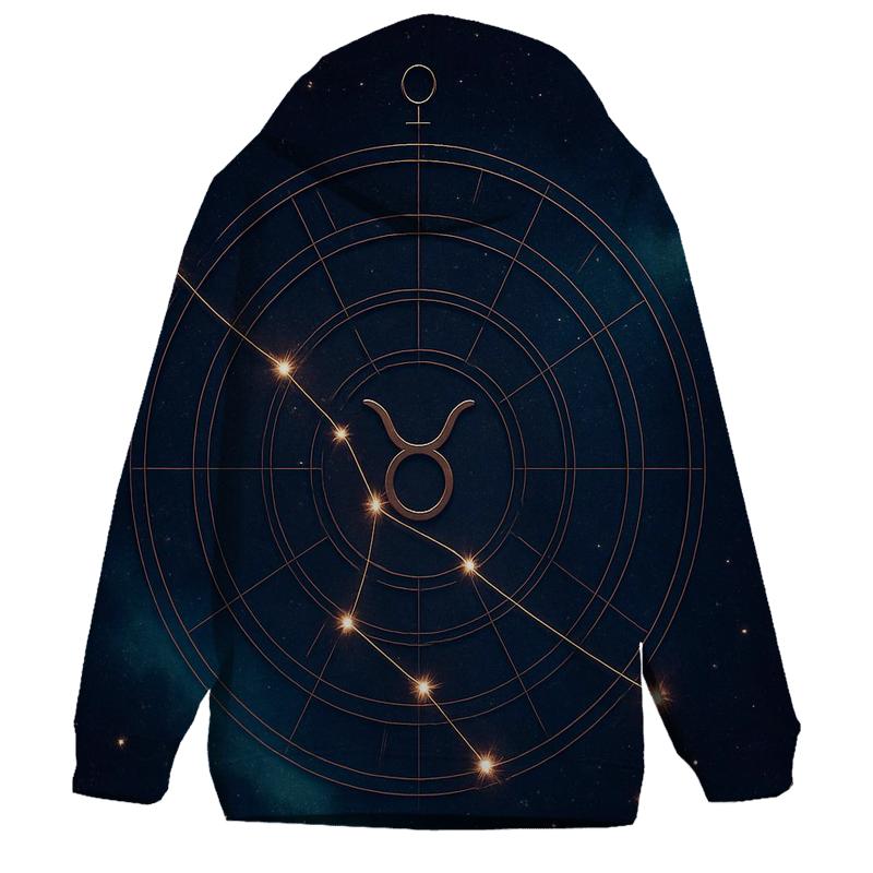 Venus Ruled Taurus Constellation Rose Chart lightweight hoodies