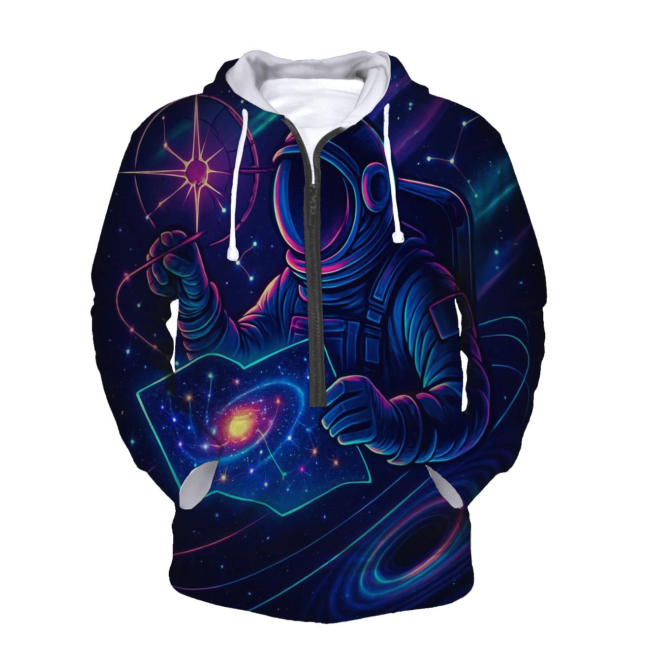 The Quantum Cartographer Astronaut pullover hoodies