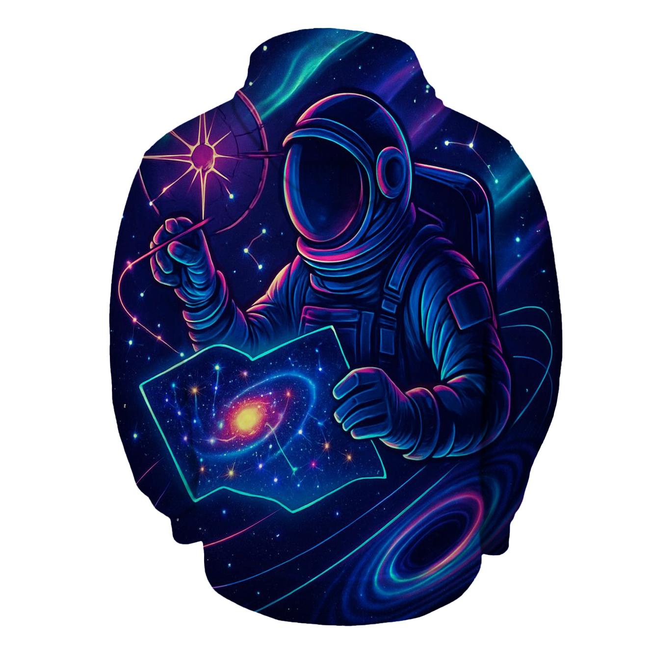 The Quantum Cartographer Astronaut pullover hoodies