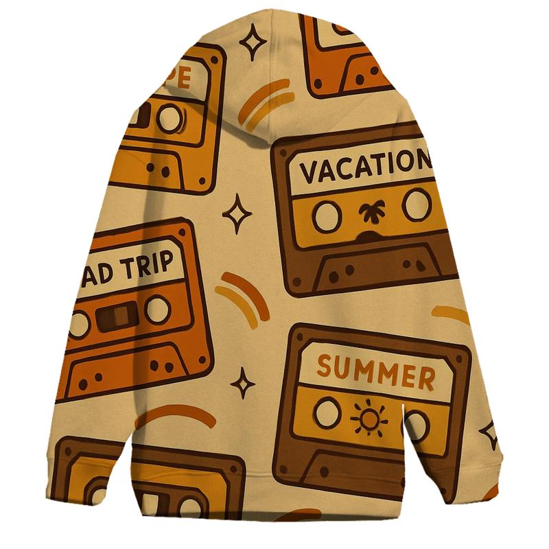 Cassette Tape Road Trip Labels pullover hoodies