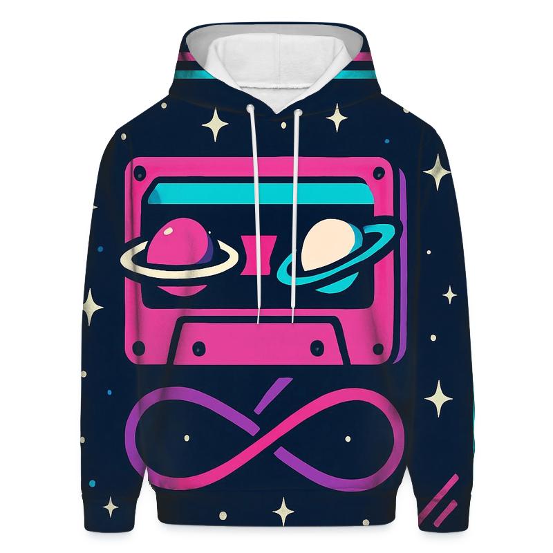 Neon Planetary Cassette Loop zip-up hoodies