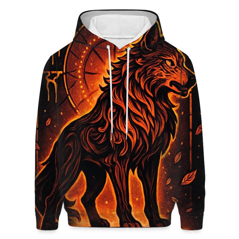 Cathedral Of The Ember Guardian Wolf premium hoodies