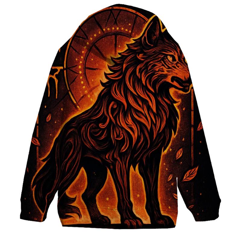 Cathedral Of The Ember Guardian Wolf premium hoodies