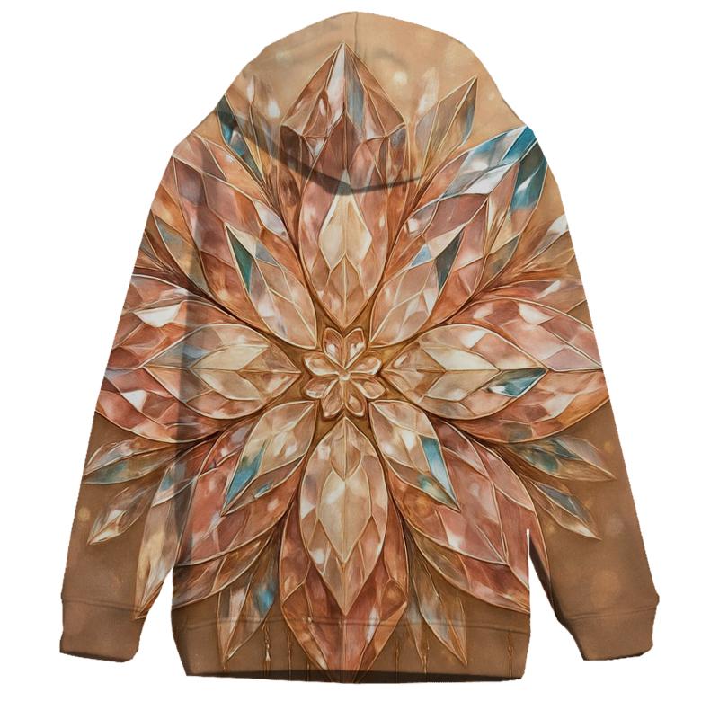 Rose Gold Prism Bloom embroidered hoodies