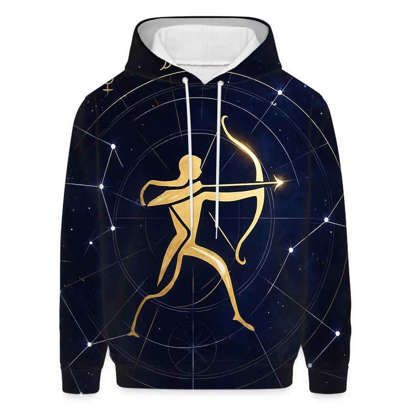 Sagittarius Galactic Archer Retrograde Compass graphic hoodies