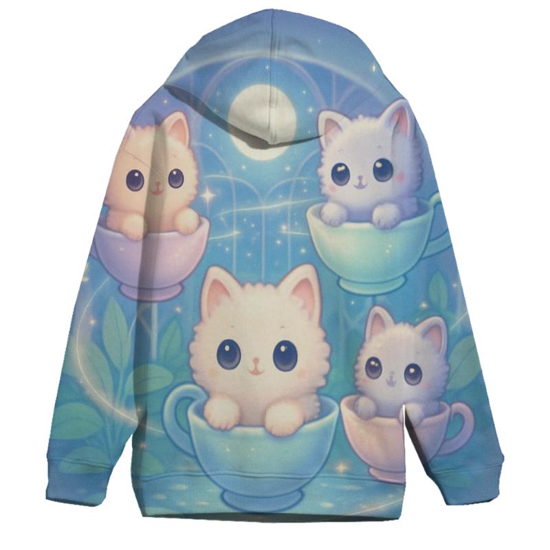 Moonlit Teacup Kitten Carousel hoodie styles