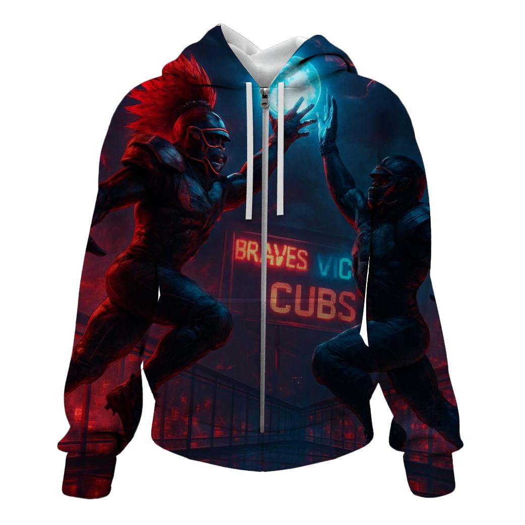 Skybridge Scrimmage Braves Versus Cubs zip-up hoodies