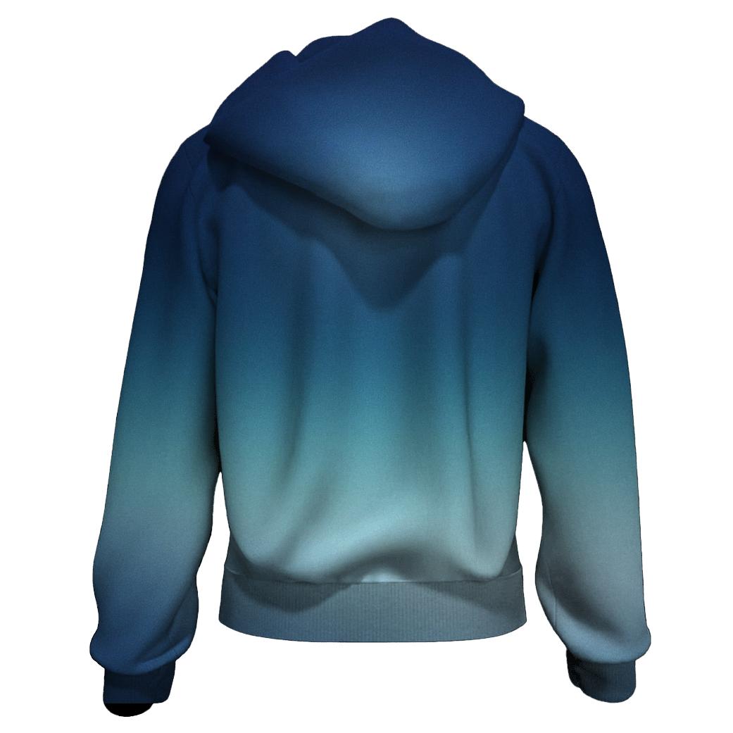 Moonlit Glacier Haze graphic hoodies