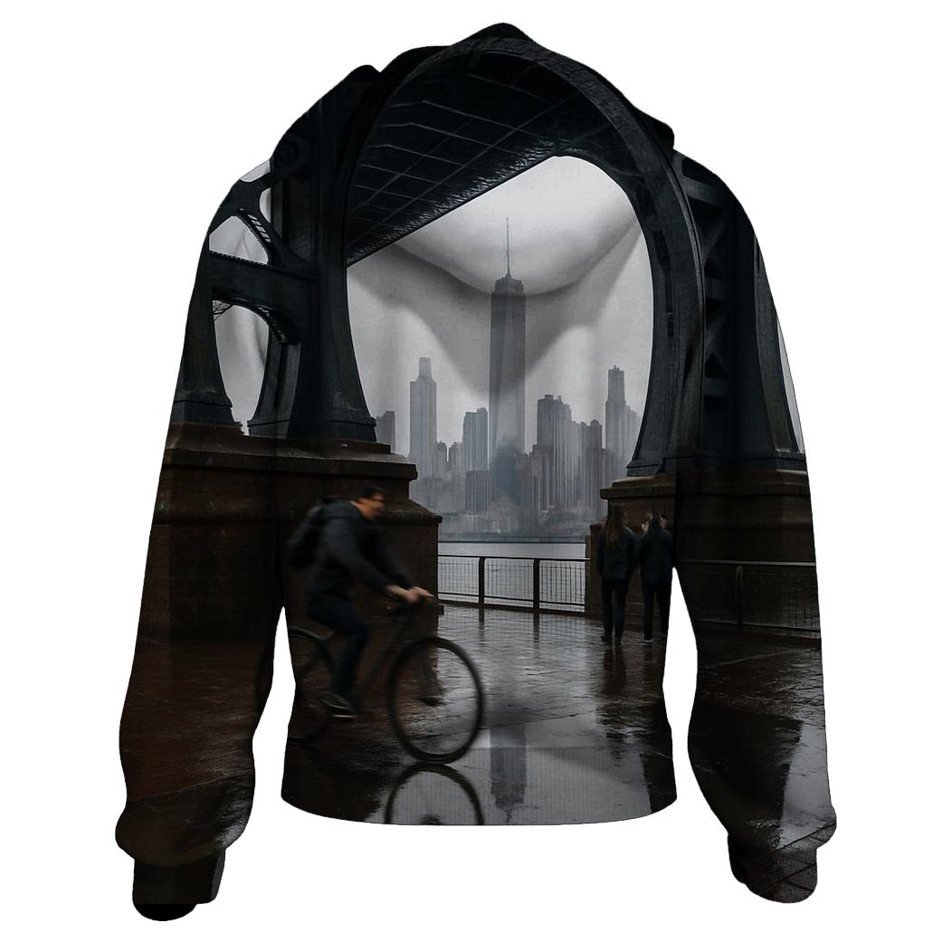 Rain Gloss Reflections From The Manhattan Bridge Archway lightweight hoodies