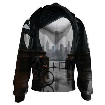 Rain Gloss Reflections From The Manhattan Bridge Archway lightweight hoodies