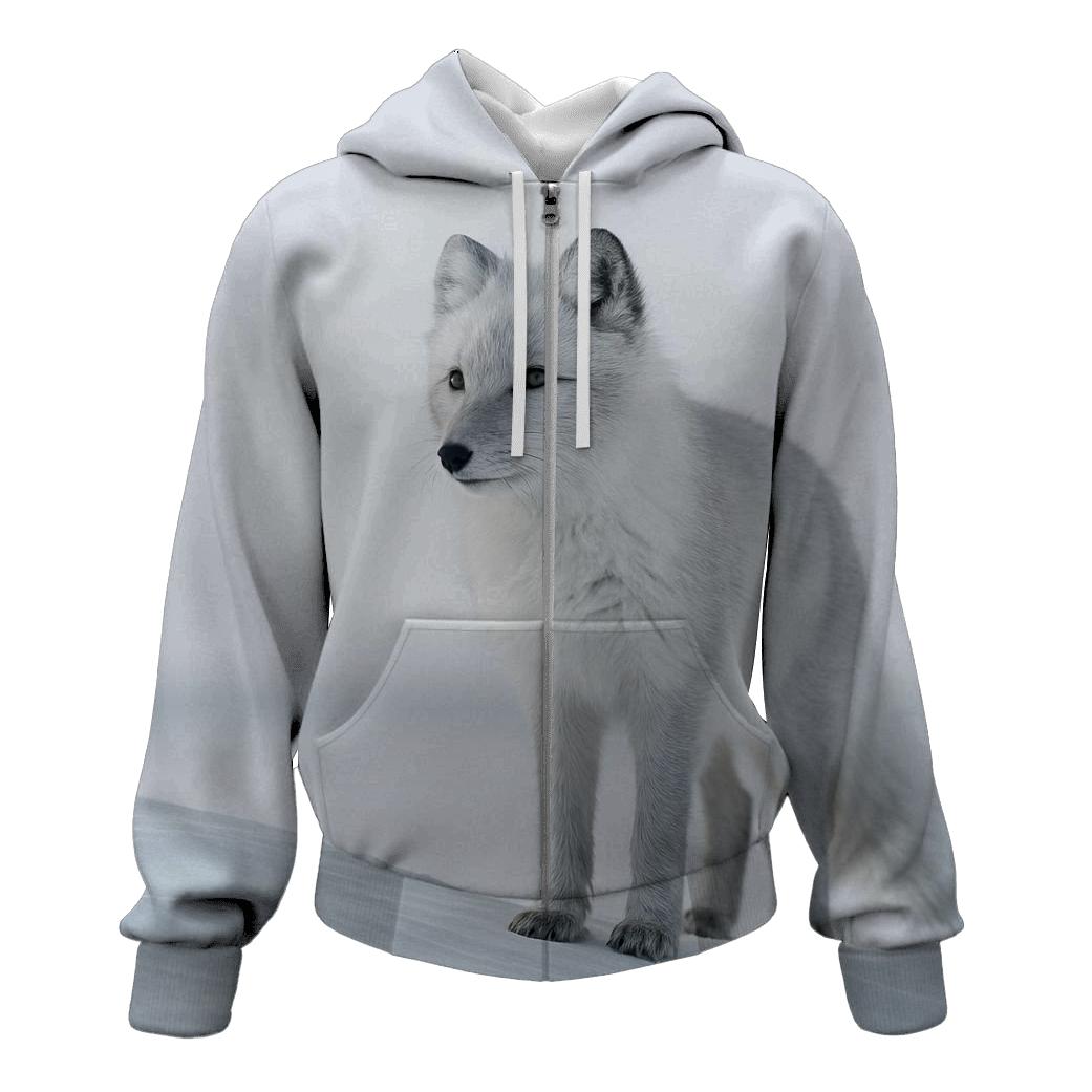 Frostline Sentinel Arctic Fox hoodie styles