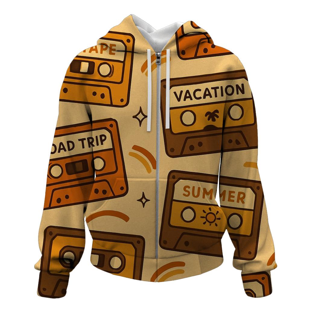 Cassette Tape Road Trip Labels designer hoodies