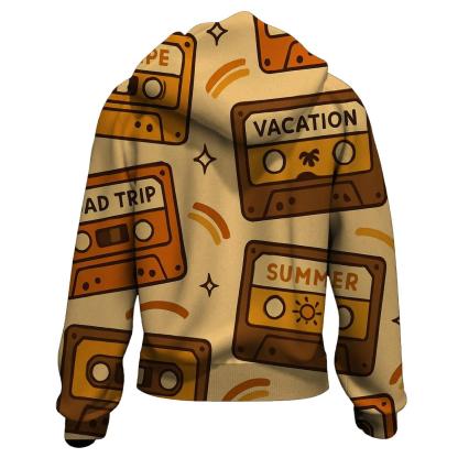 Cassette Tape Road Trip Labels designer hoodies