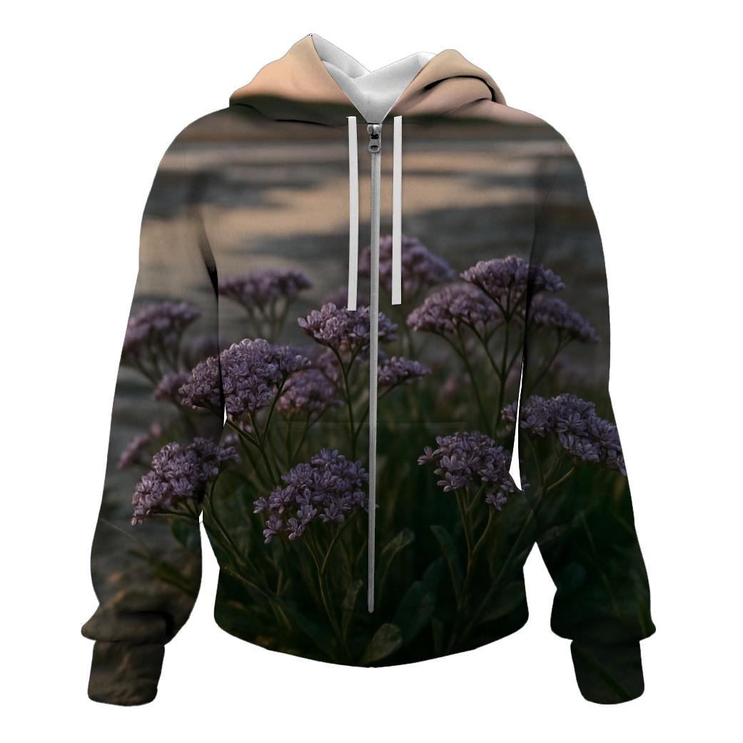 Salt Marsh Sea Lavender After High Tide On An Atlantic Coastal Flat designer hoodies