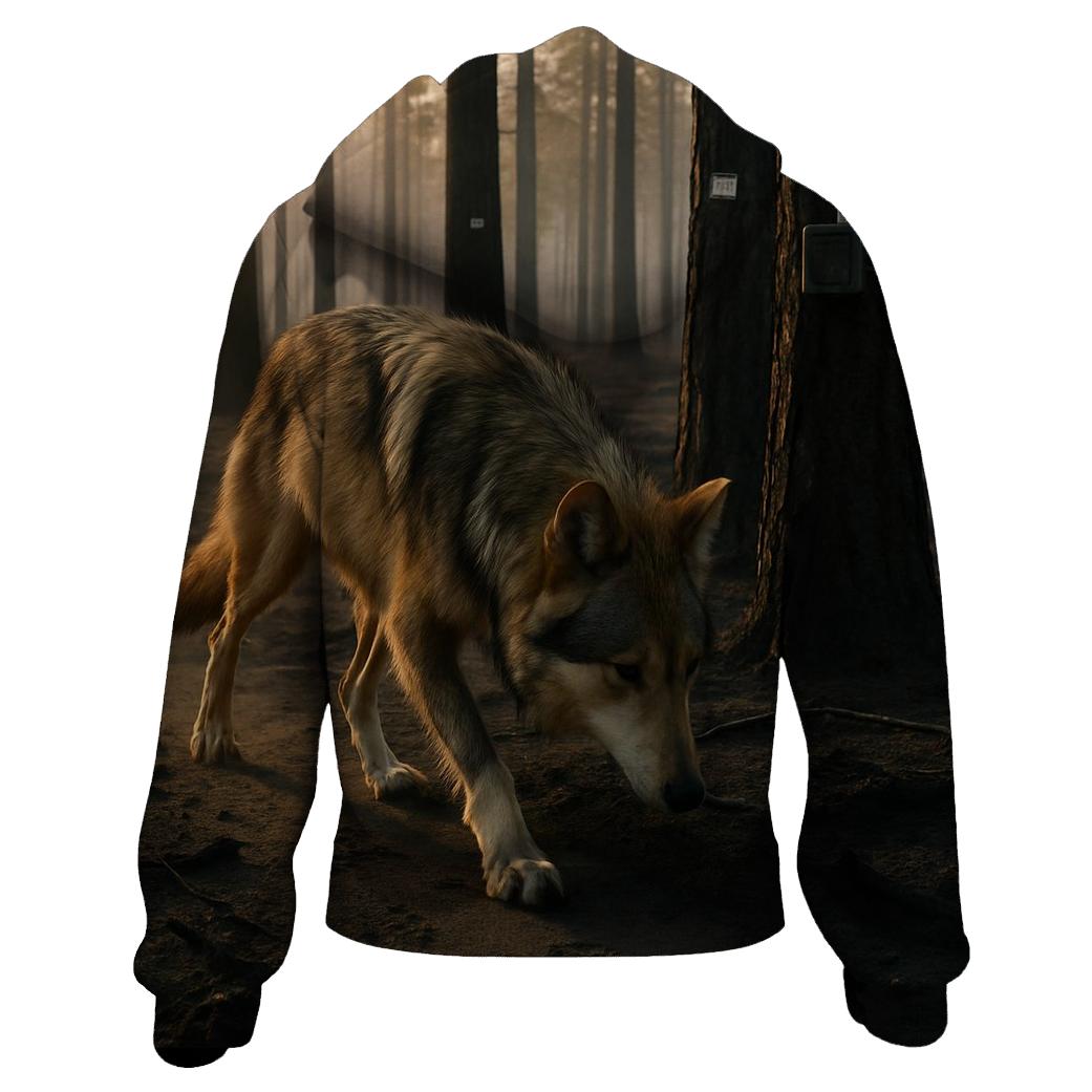 Mexican Gray Wolf Tracking In A Post Wildfire Research Plot lightweight hoodies