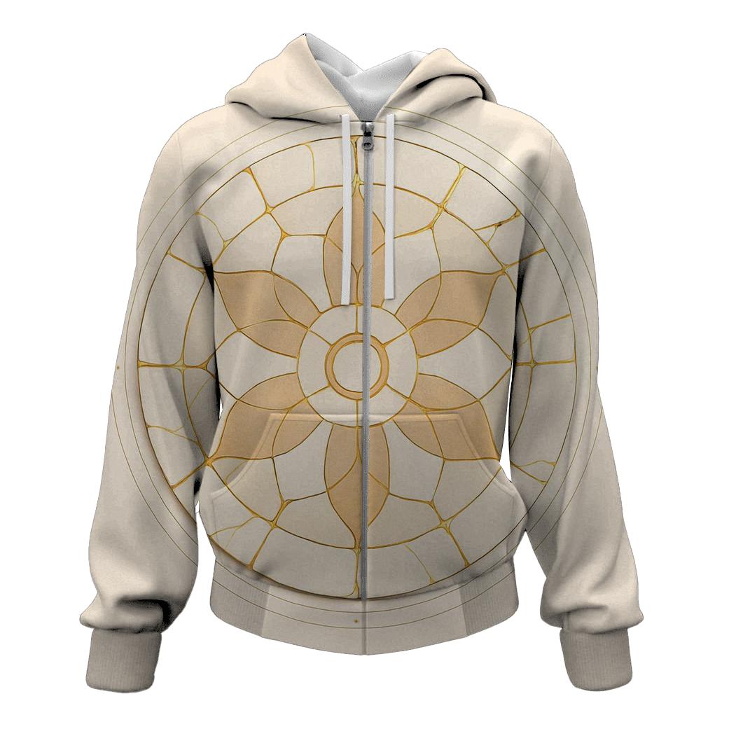 Kintsugi Horizon Mandala printed hoodies