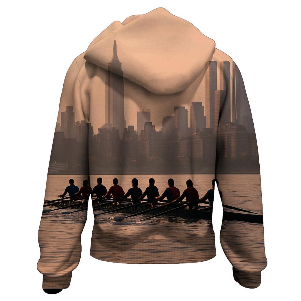 Dawn Crew On The Hudson With Midtown Silhouettes embroidered hoodies