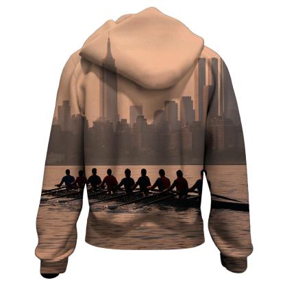Dawn Crew On The Hudson With Midtown Silhouettes embroidered hoodies